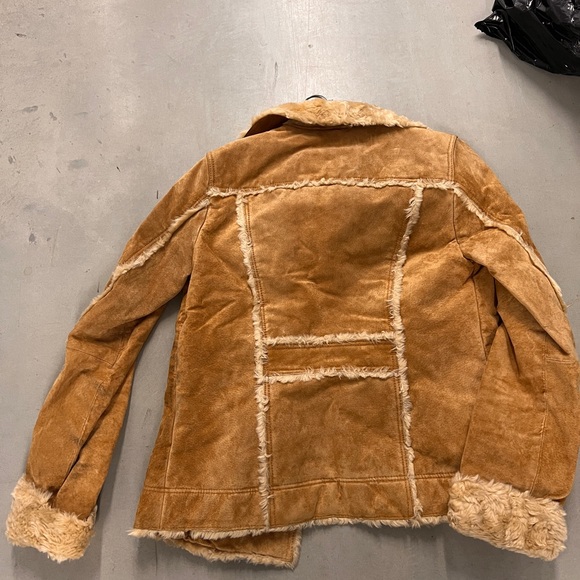 Beautiful Wilson LEATHER Suede Jacket with Fur details! Real Leather - Picture 2 of 8